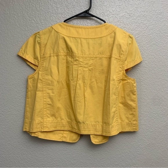 Loft Women’s Yellow Single Button Flyaway Overshirt Size Large NWT - Picture 3 of 4